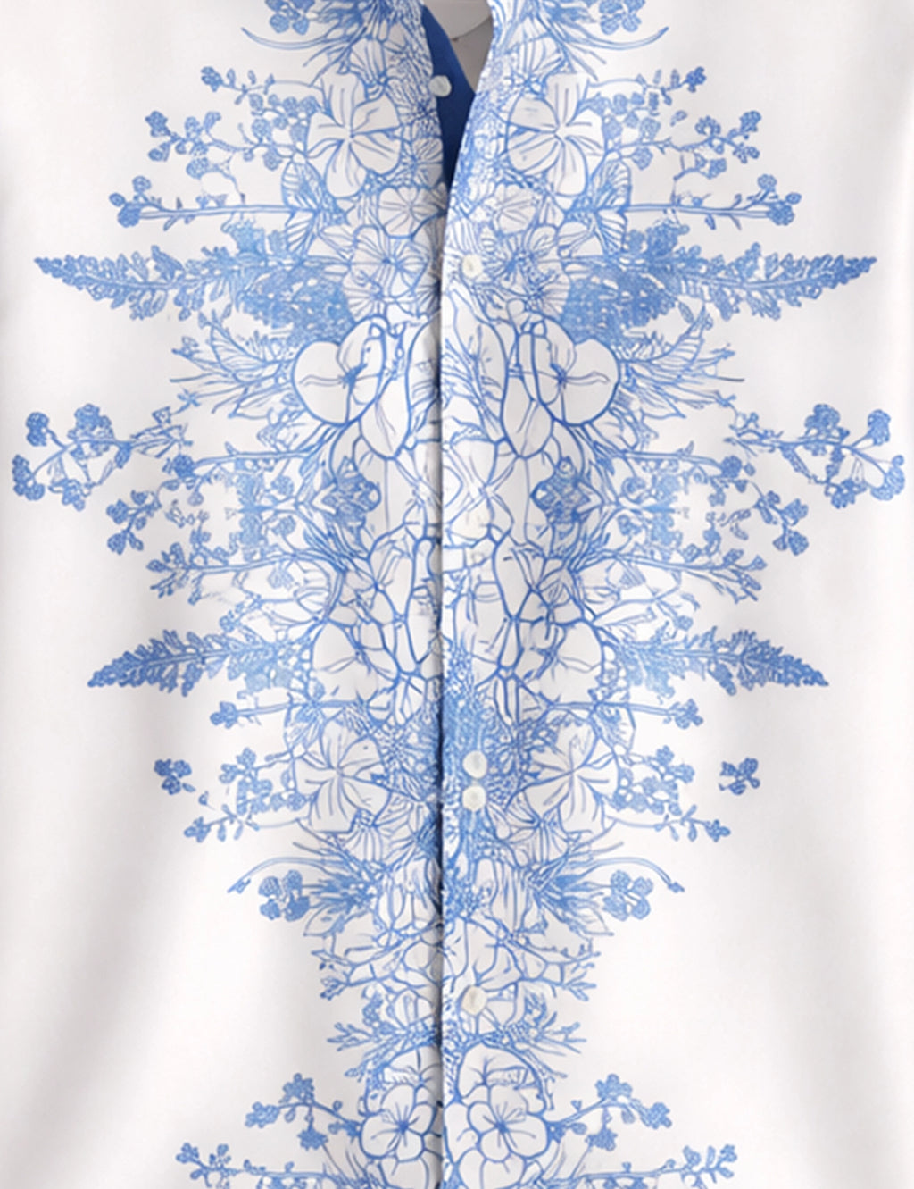 Mirror Flower Mens Classic Half Sleeves Shirt - XPST