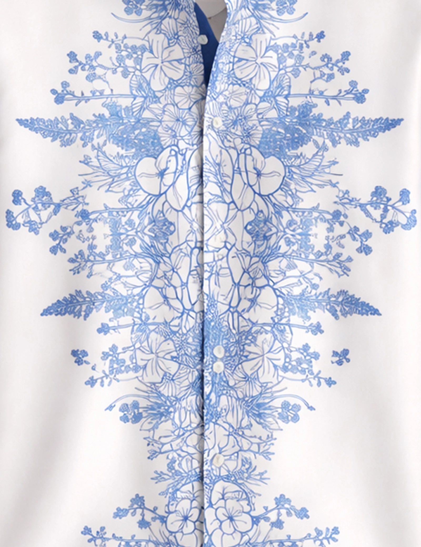 Mirror Flower Mens Classic Half Sleeves Shirt - XPST