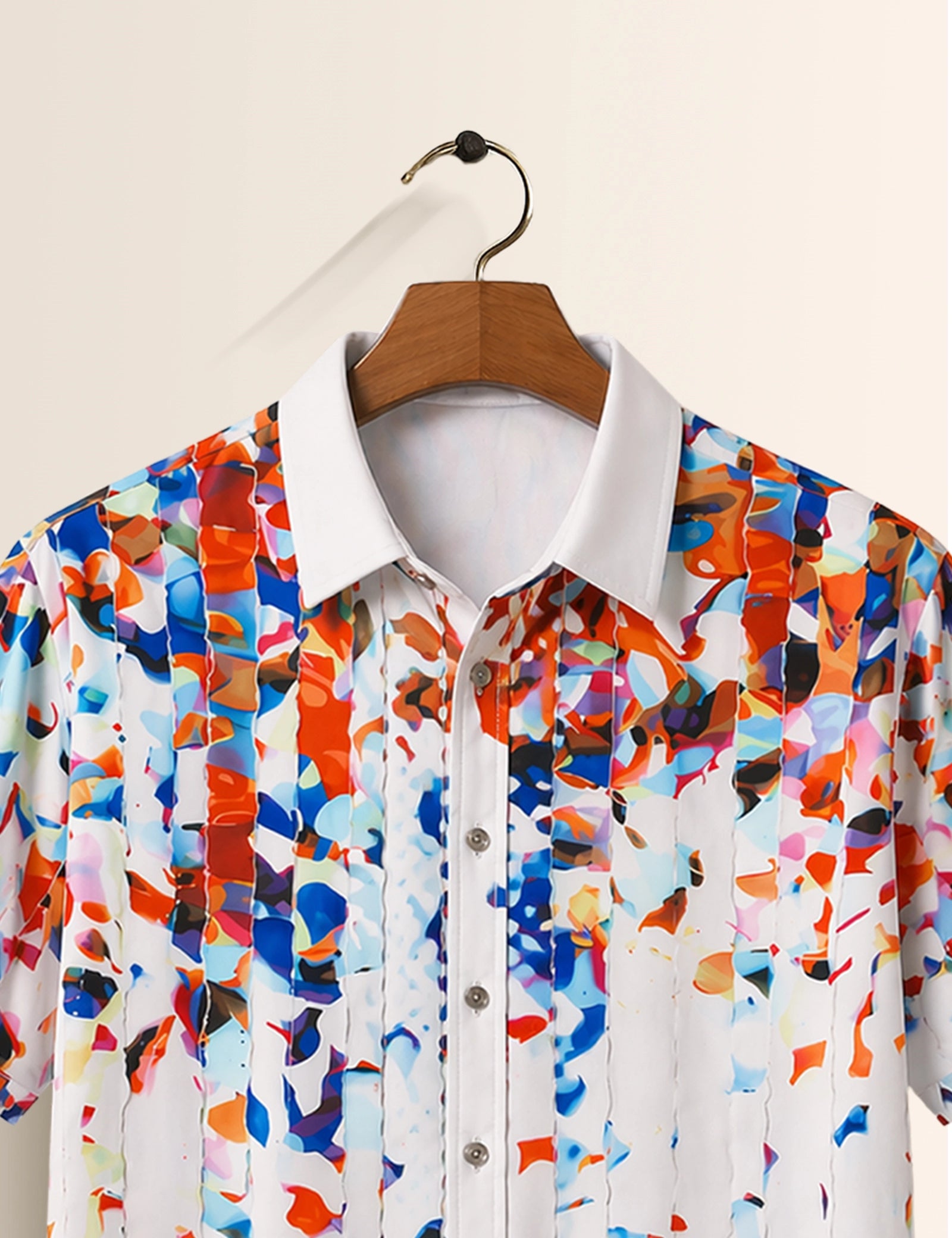 Multi Decoration Mens Classic Half Sleeves Shirt - XPST