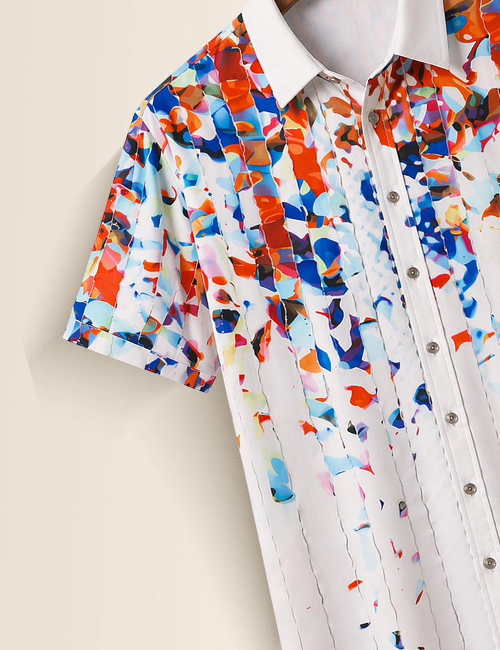 Multi Decoration Mens Classic Half Sleeves Shirt - XPST