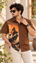 Hanuman with Gada Mythological Half Sleeves Shirt - XPSTFS