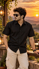 Dark Hanuman Mythological Half Sleeves Shirt - XPSTHS