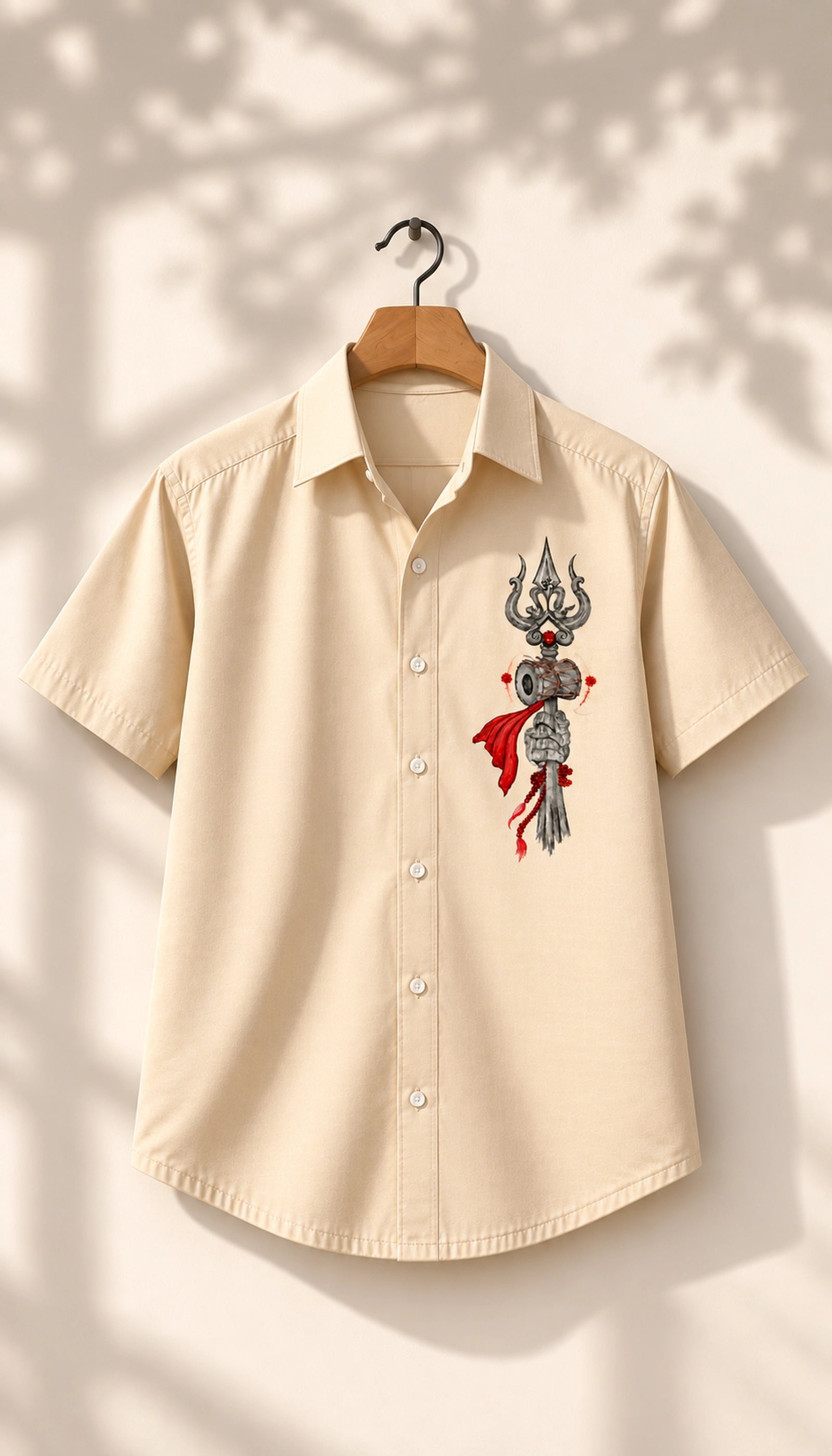 Trishool Damru Mythological Half Sleeves Shirt - XPSTHS
