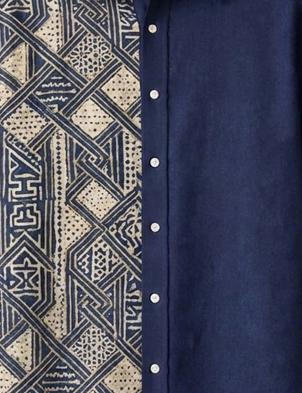Navy Mandala Mens Classic Full Sleeves Shirt - XPST
