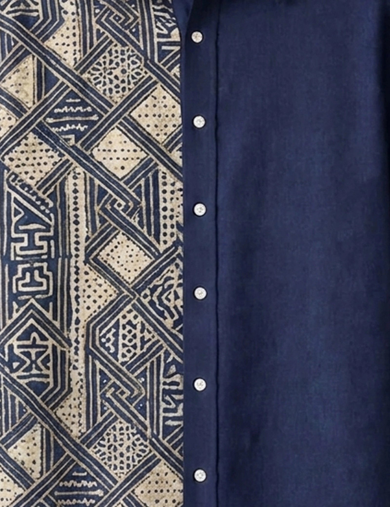 Navy Mandala Mens Classic Full Sleeves Shirt - XPST
