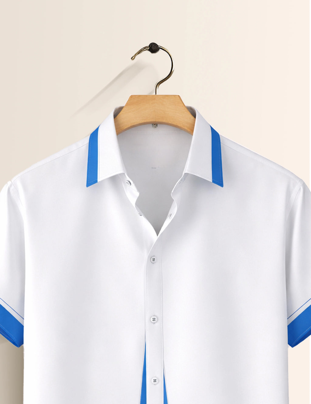 Outline Blue Mens Classic Half Sleeves Shirt - XPST