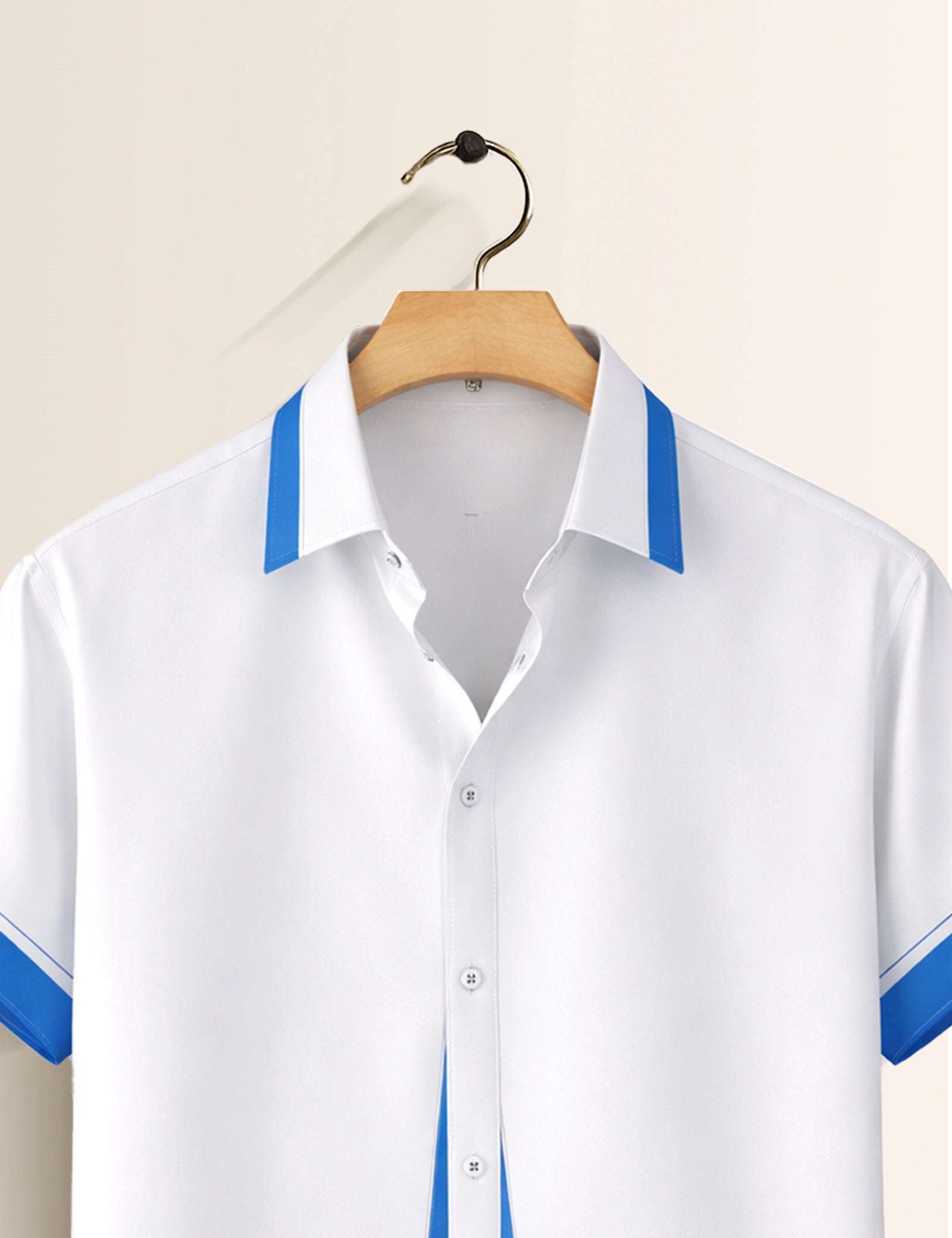 Outline Blue Mens Classic Half Sleeves Shirt - XPST