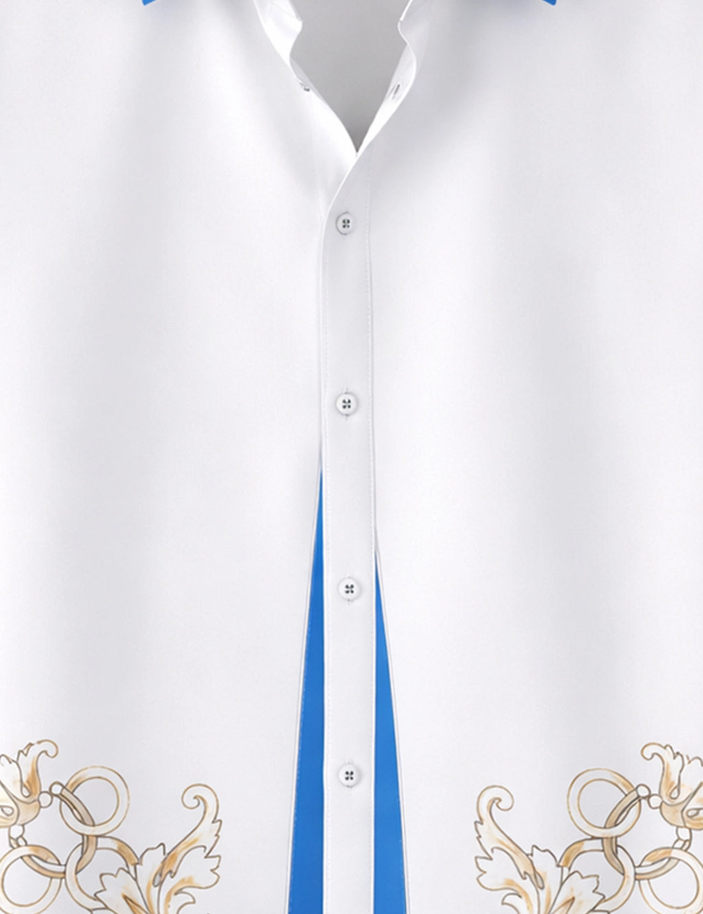 Outline Blue Mens Classic Half Sleeves Shirt - XPST