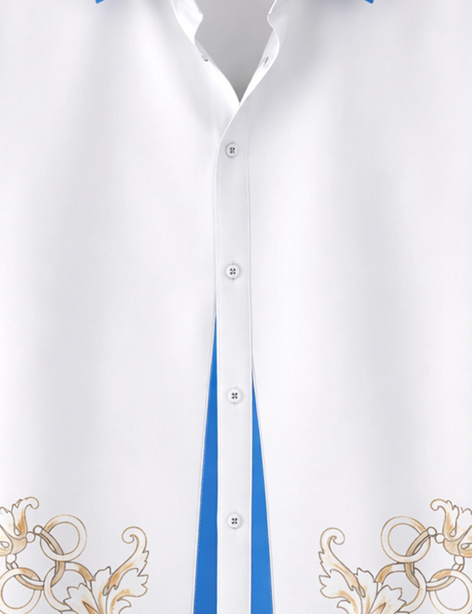 Outline Blue Mens Classic Half Sleeves Shirt - XPST