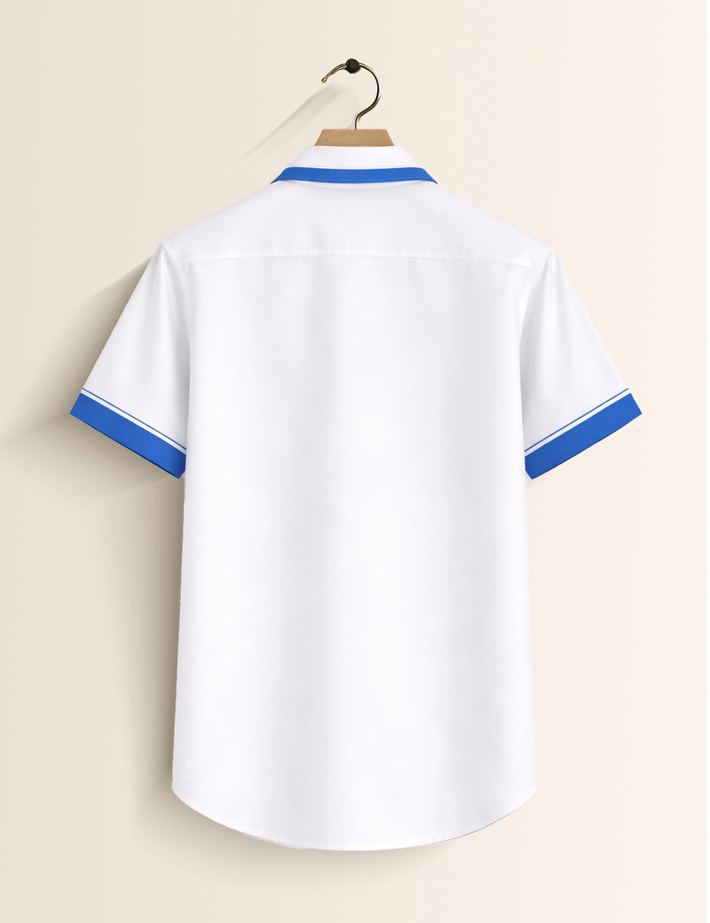 Outline Blue Mens Classic Half Sleeves Shirt - XPST