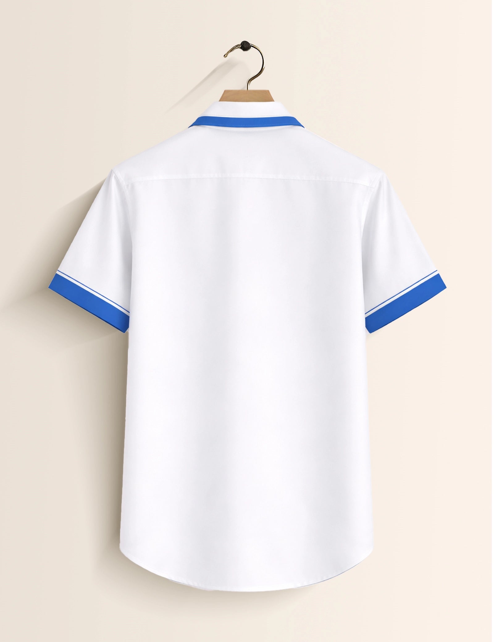 Outline Blue Mens Classic Half Sleeves Shirt - XPST