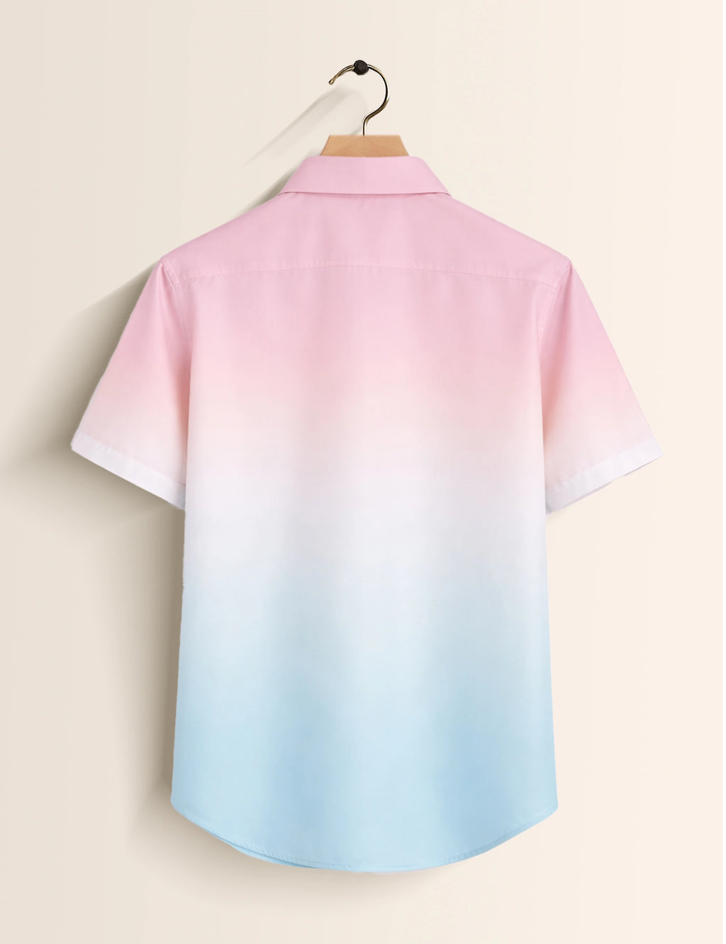 Pink Blue Shady Mens Classic Half Sleeves Shirt - XPST