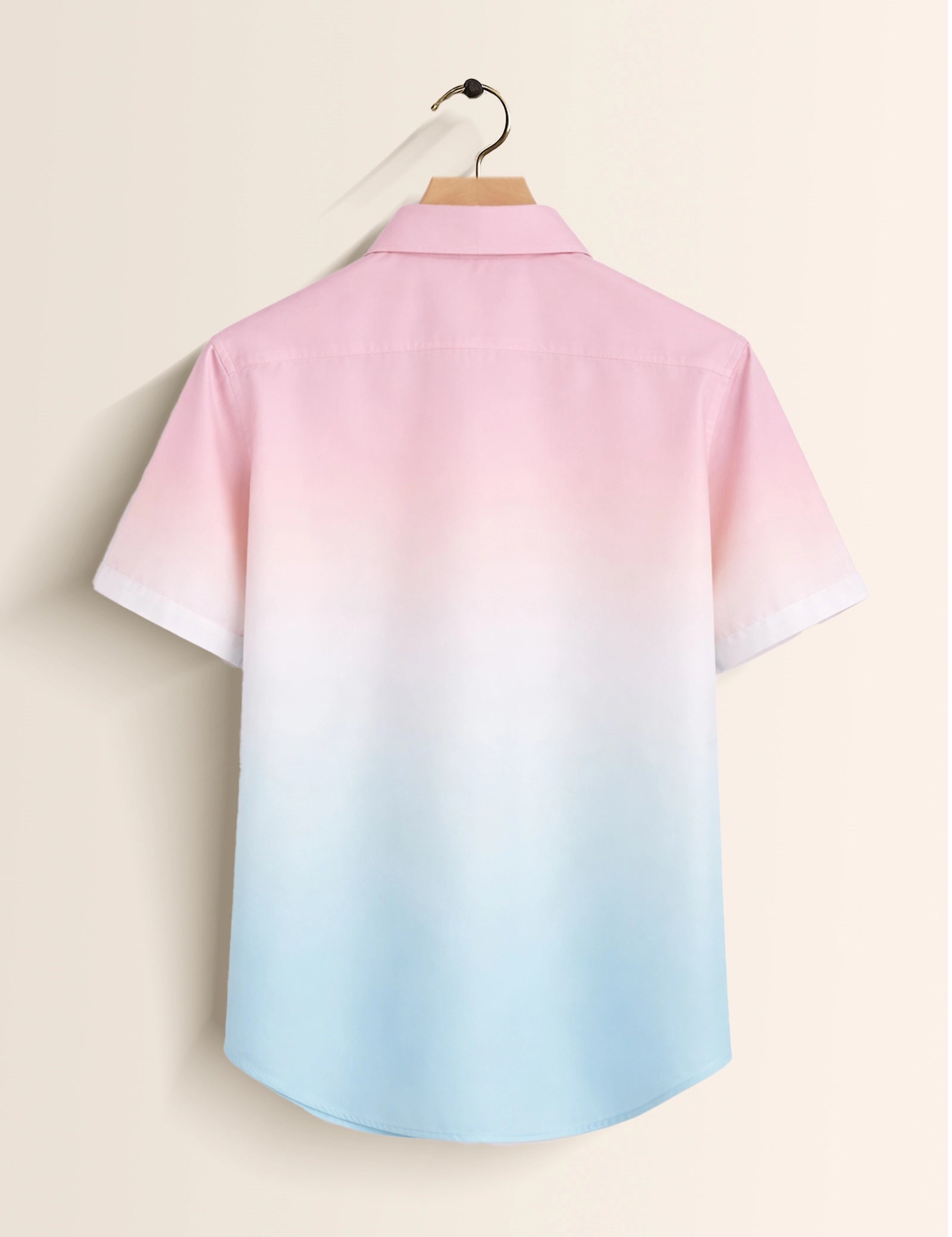 Pink Blue Shady Mens Classic Half Sleeves Shirt - XPST