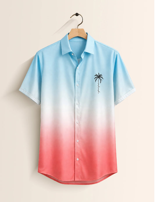 Pink BL Tree Mens Classic Half Sleeves Shirt - XPST