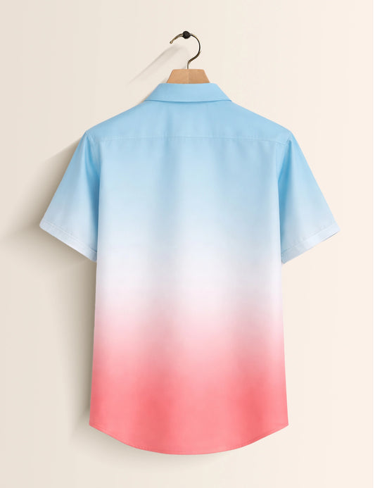 Pink BL Tree Mens Classic Half Sleeves Shirt - XPST