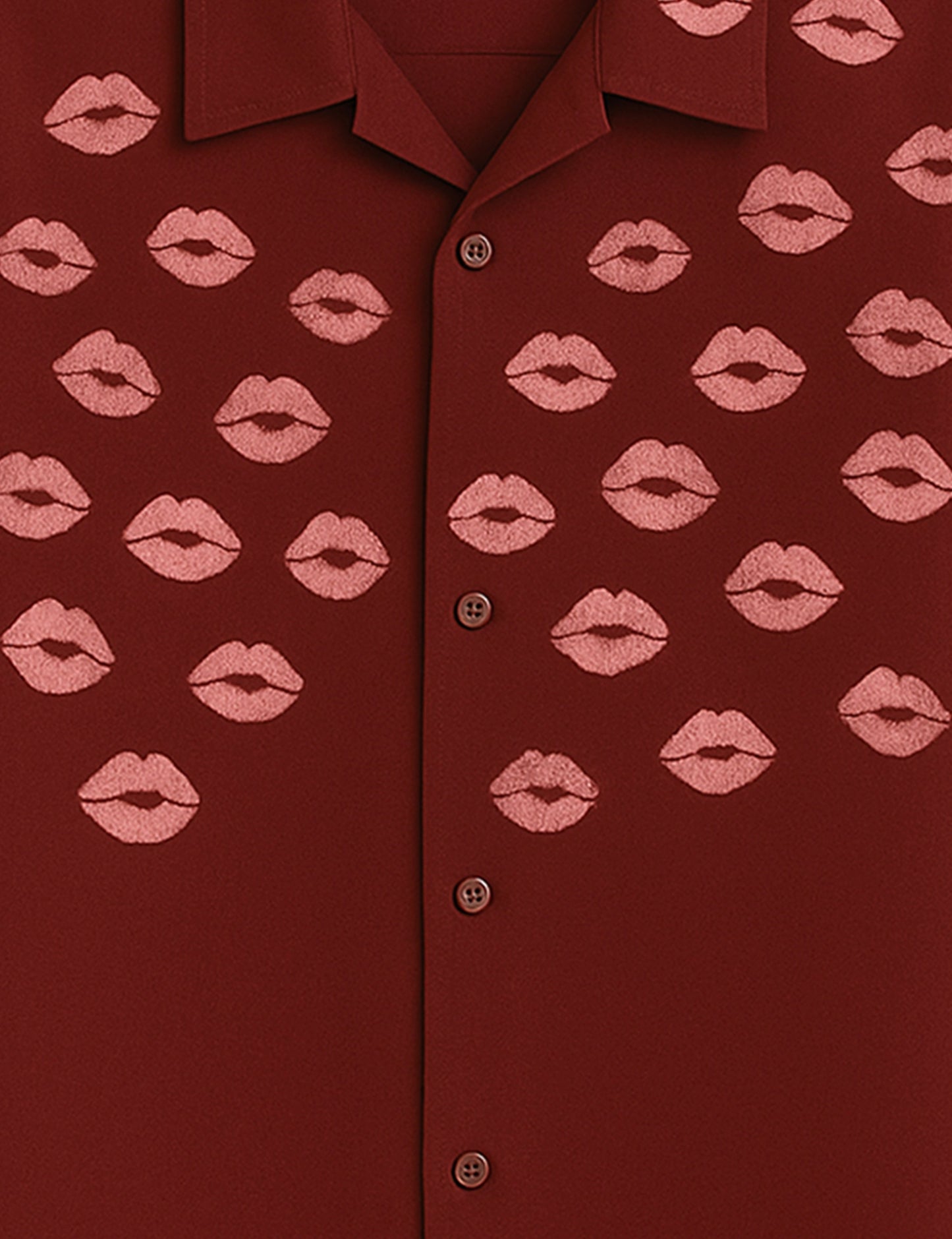 Red Lipstick Printed Essential Everyday Cotton Shirt for Men - XPST