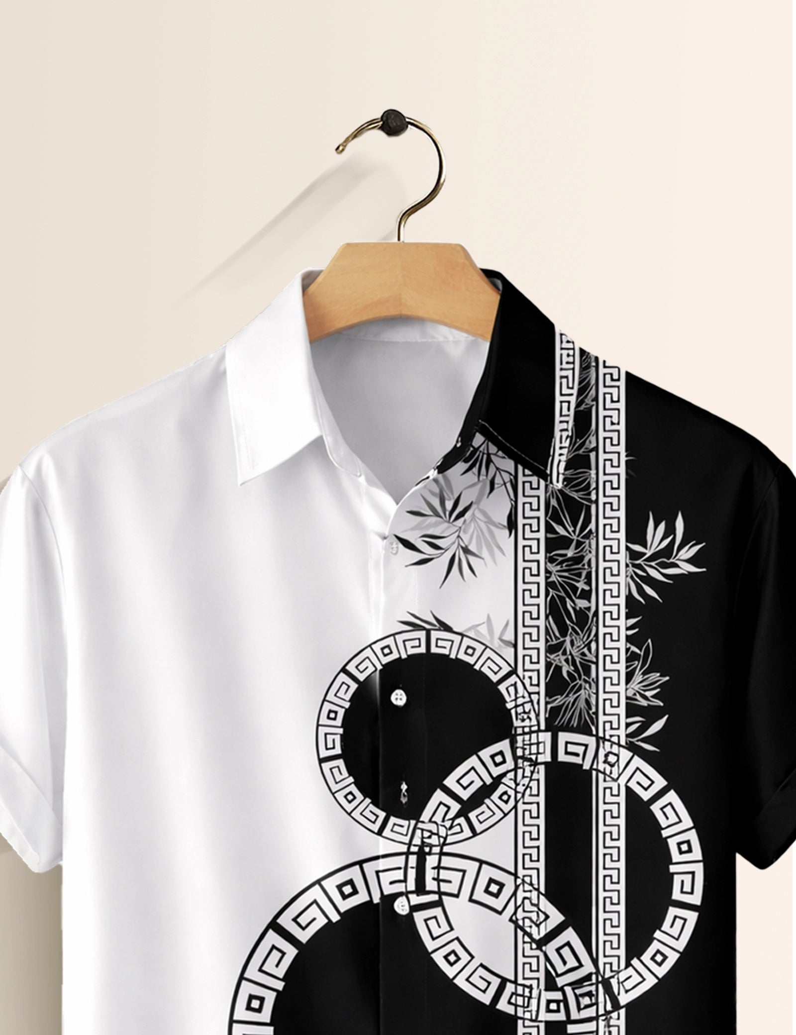 Round Mandala Mens Classic Half Sleeves Shirt - XPST