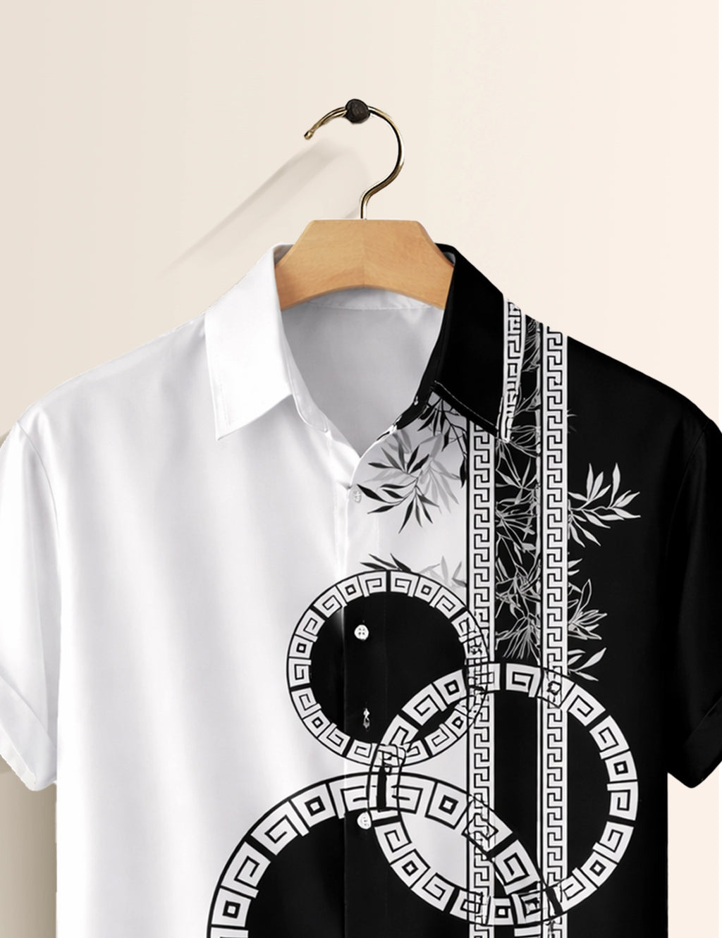 Round Mandala Mens Classic Half Sleeves Shirt - XPST
