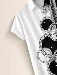 Round Mandala Mens Classic Half Sleeves Shirt - XPST