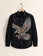 Black Eagle Street Style Men’s Premium Full-Sleeve Shirt - XPST