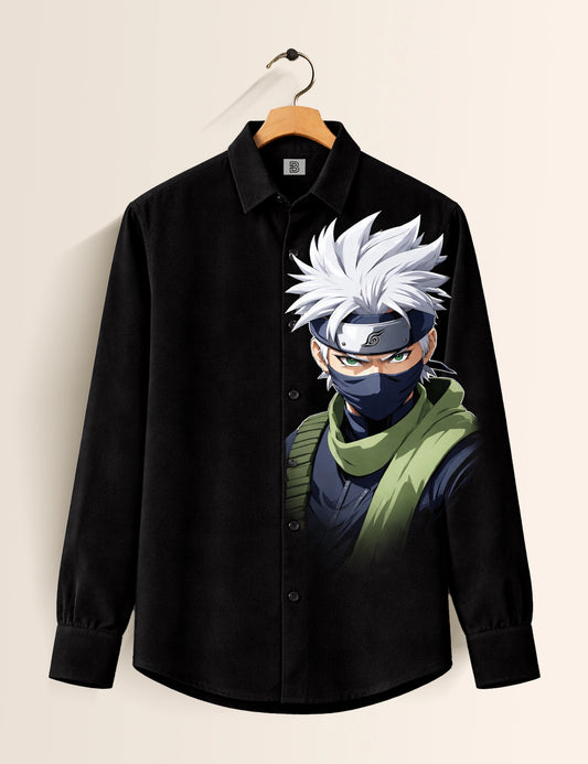 Black Naruto Street Style Men’s Premium Full-Sleeve Shirt - XPST