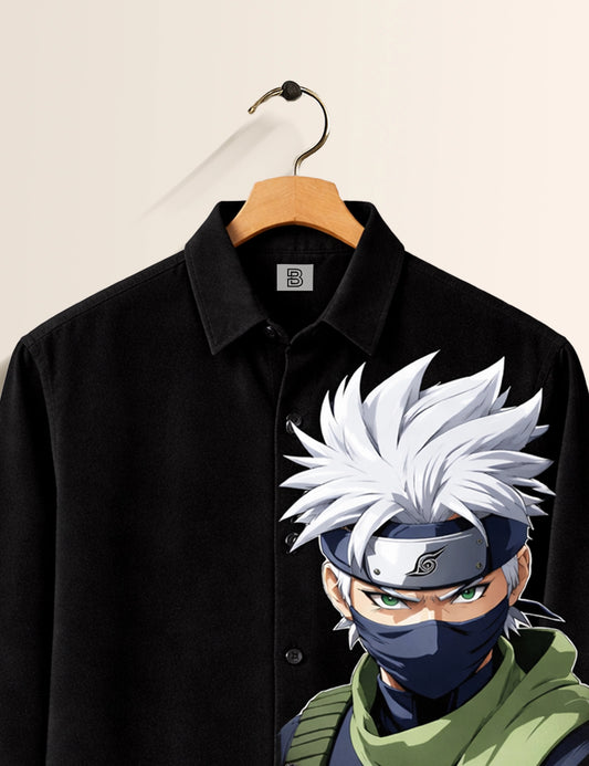 Black Naruto Street Style Men’s Premium Full-Sleeve Shirt - XPST