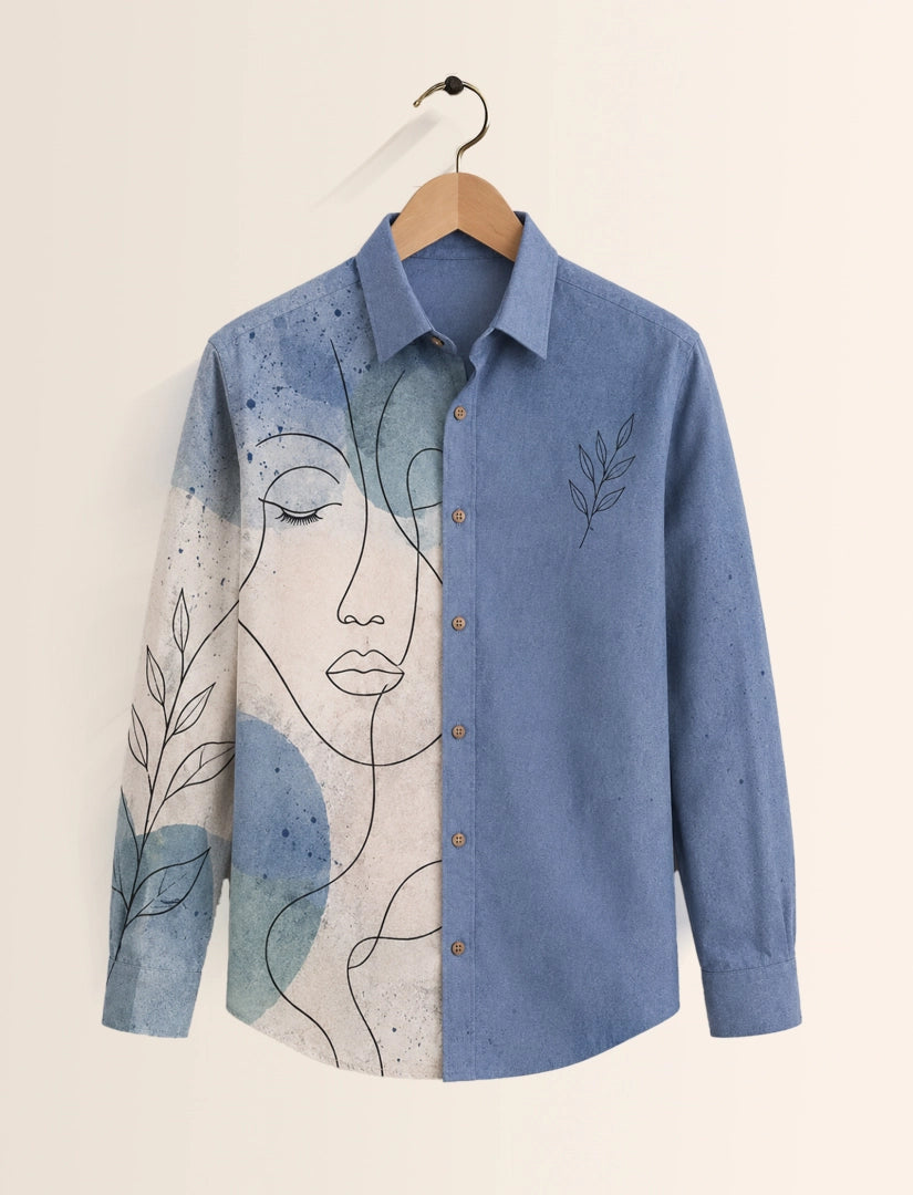Blue Face Street Style Men’s Premium Full-Sleeve Shirt - XPST