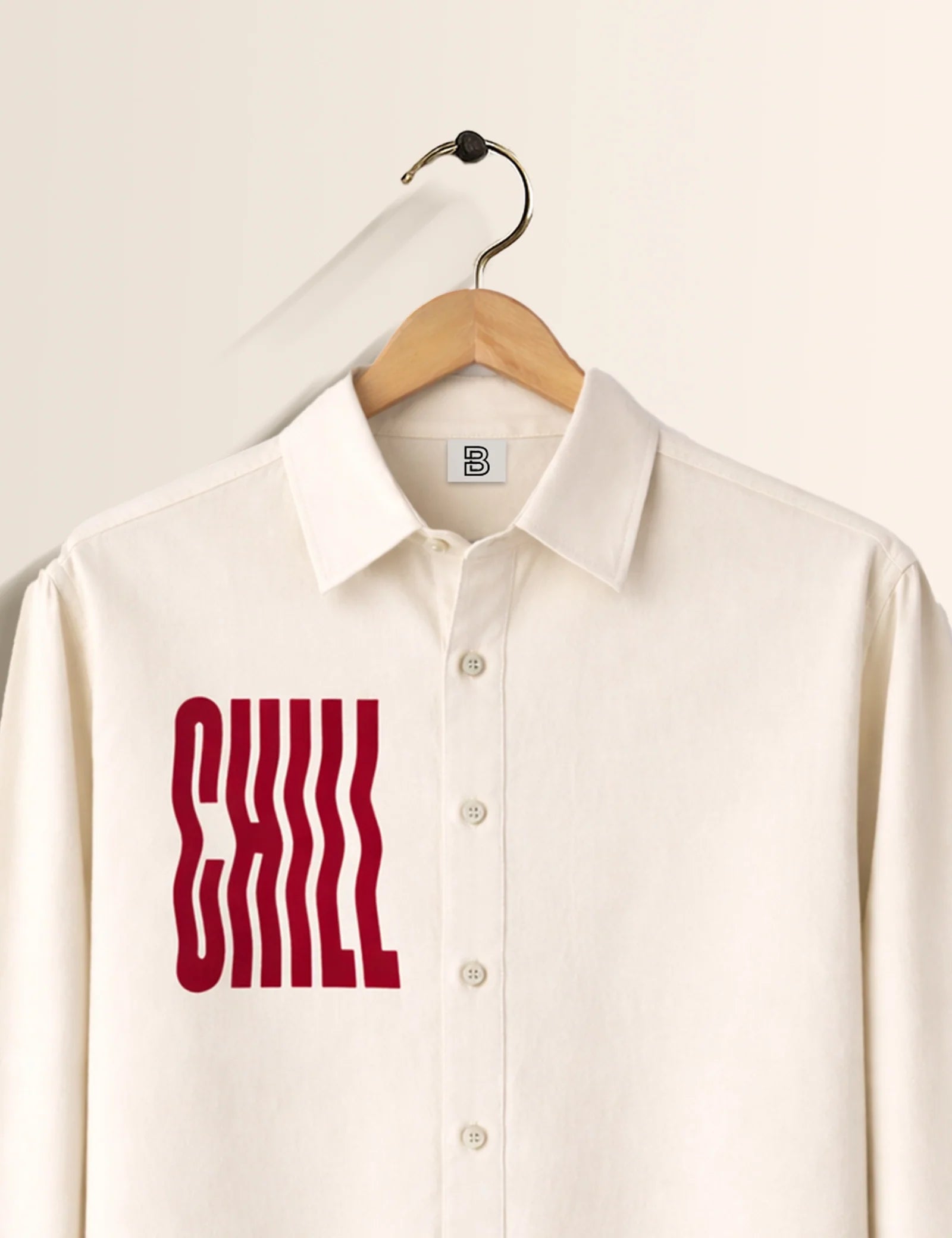 Cream Chill Street Style Men’s Premium Full-Sleeve Shirt - XPST
