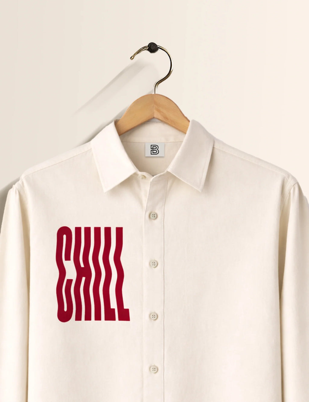 Cream Chill Street Style Men’s Premium Full-Sleeve Shirt - XPST