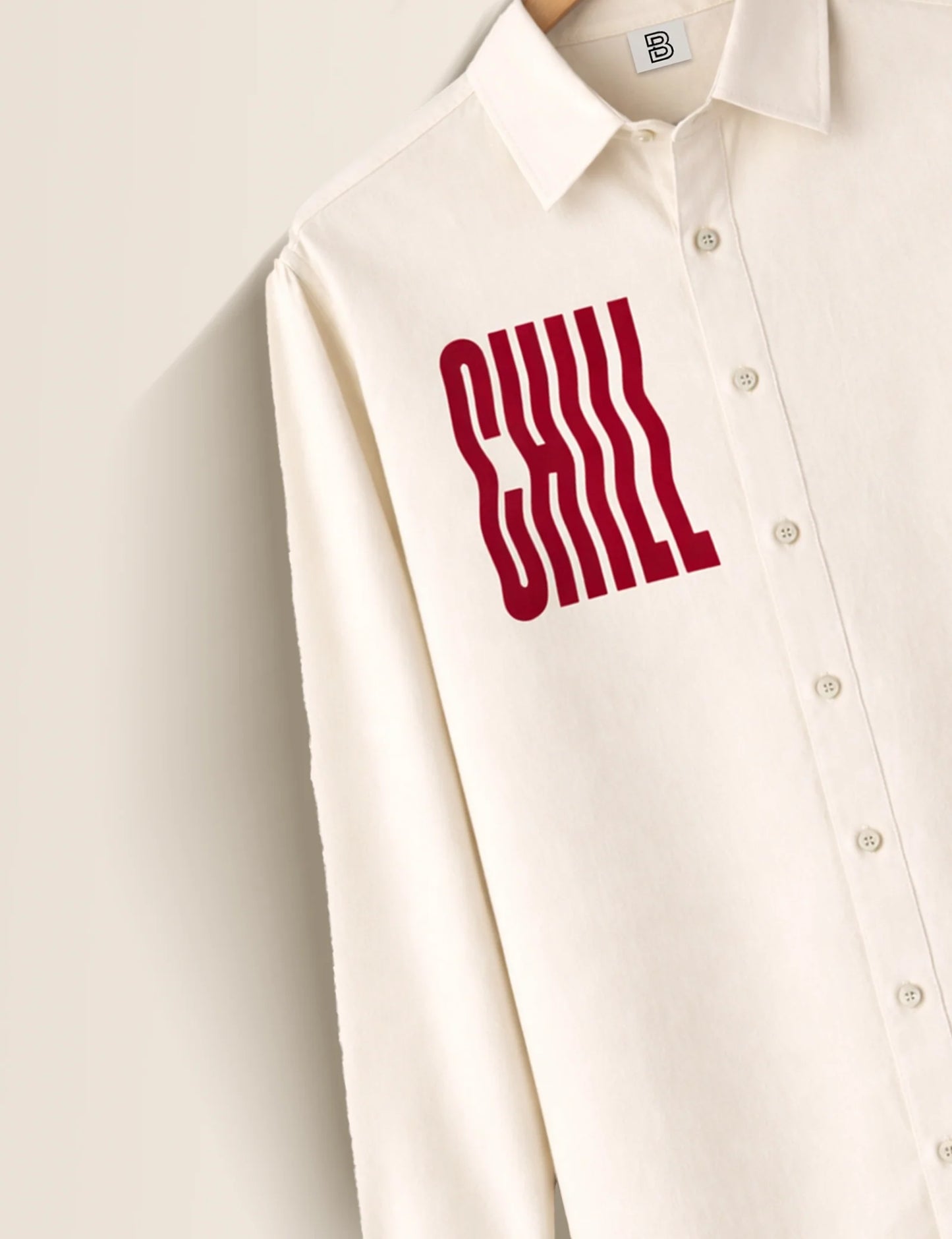 Cream Chill Street Style Men’s Premium Full-Sleeve Shirt - XPST