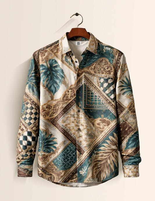 Graphic Mandala Street Style Men’s Premium Full-Sleeve Shirt - XPST