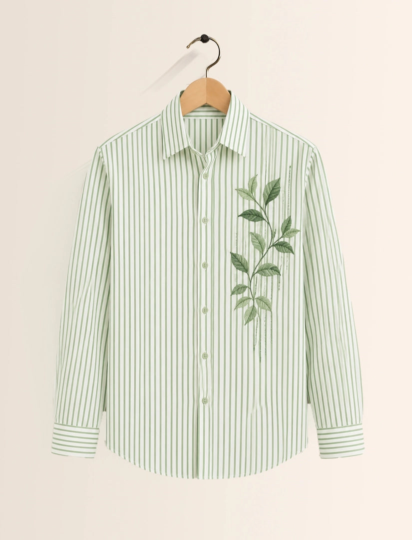 Green Line Street Style Men’s Premium Full-Sleeve Shirt - XPST