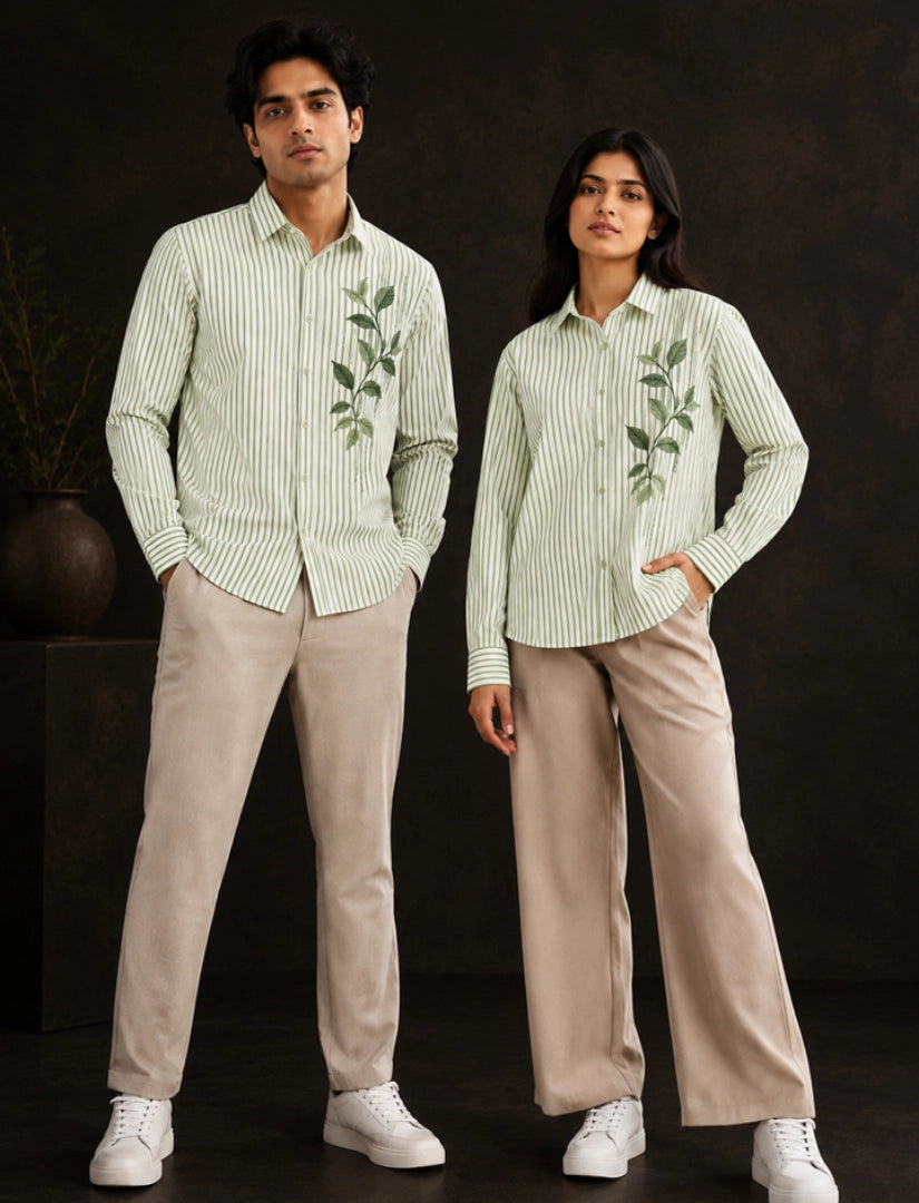 Green Line Street Style Men’s Premium Full-Sleeve Shirt - XPST