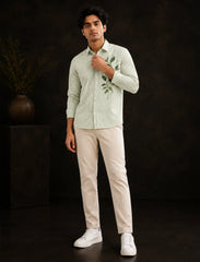 Green Line Street Style Men’s Premium Full-Sleeve Shirt - XPST