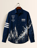 Navy Unstoppable Street Style Men’s Premium Full-Sleeve Shirt - XPST