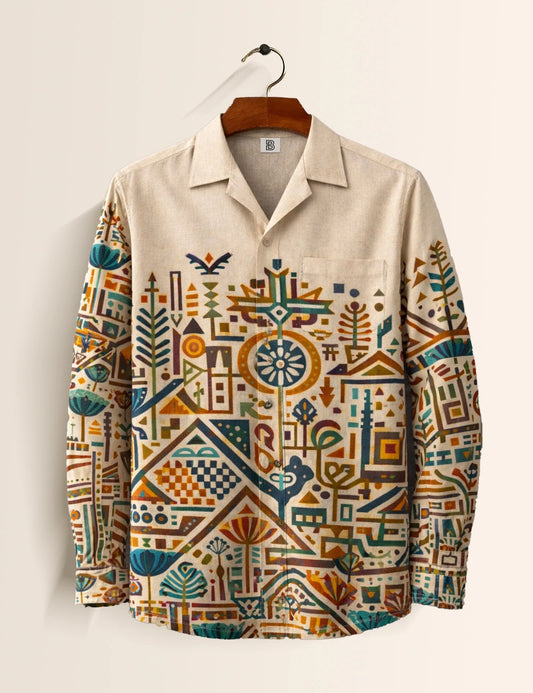 Tribal Send Street Style Men’s Premium Full-Sleeve Shirt - XPST