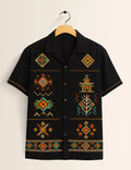 Triangle Black Printed Boys Half Sleeves Shirts - XPST