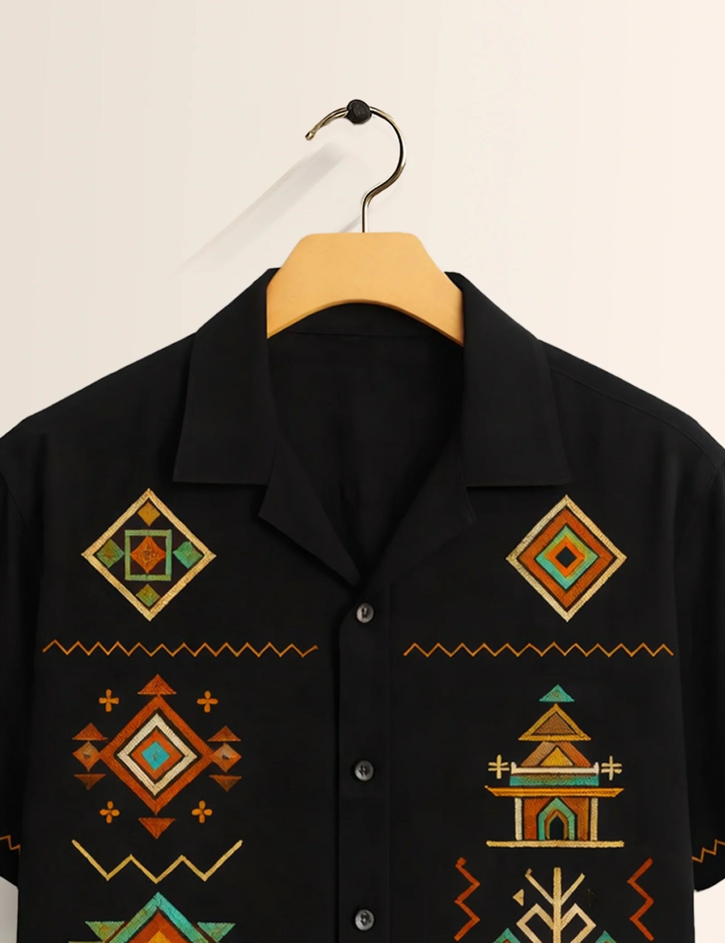 Triangle Black Printed Boys Half Sleeves Shirts - XPST