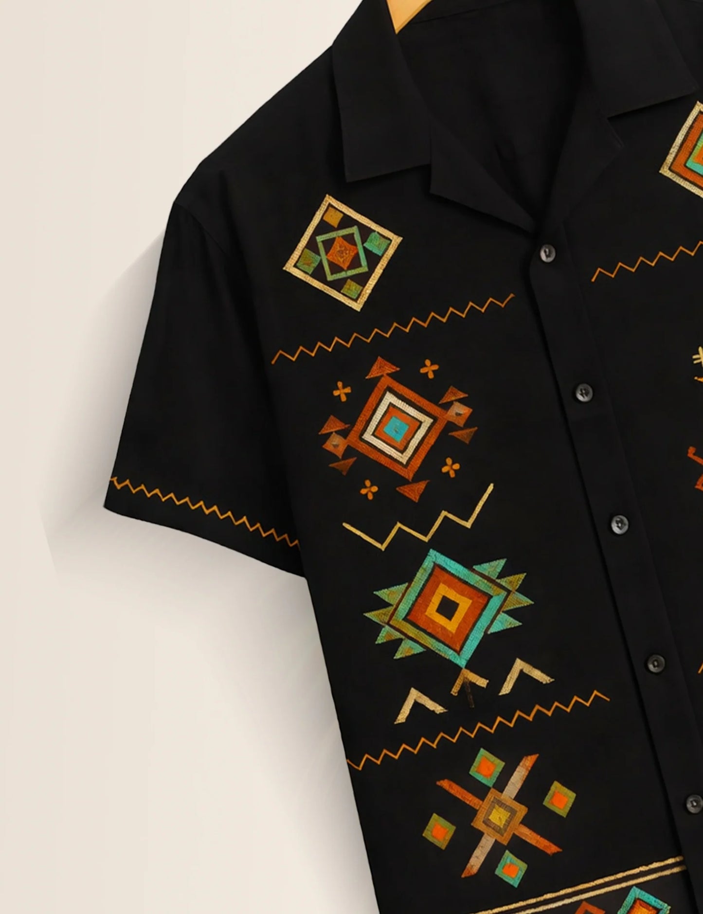 Triangle Black Printed Boys Half Sleeves Shirts - XPST