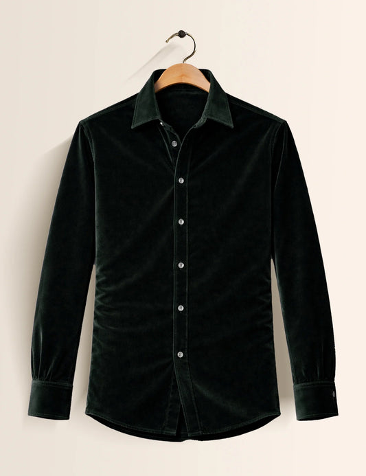 Bottle Green Color Premium Signature Shirt – Elegant Texture & Luxurious Finish - XPST