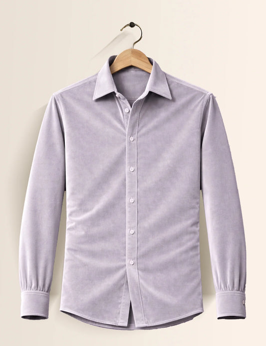 Silver Color Premium Signature Shirt – Elegant Texture & Luxurious Finish - XPST