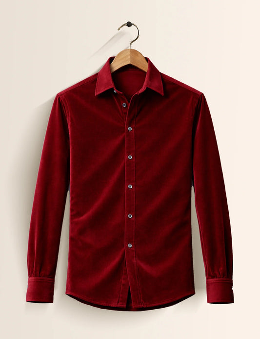 Maroon Premium Signature Shirt – Elegant Texture & Luxurious Finish - XPST