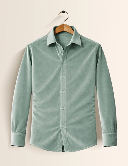 Pastel Green Premium Signature Shirt – Elegant Texture & Luxurious Finish - XPST