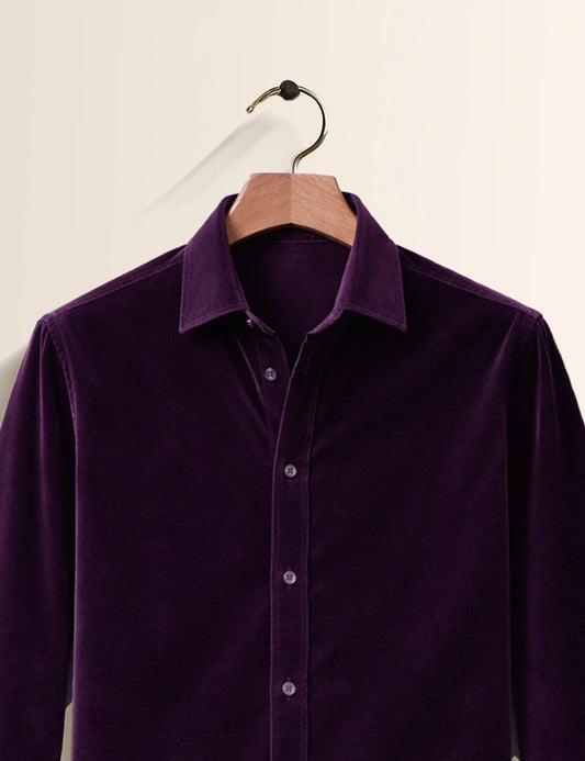 Purple Premium Signature Shirt – Elegant Texture & Luxurious Finish - XPST