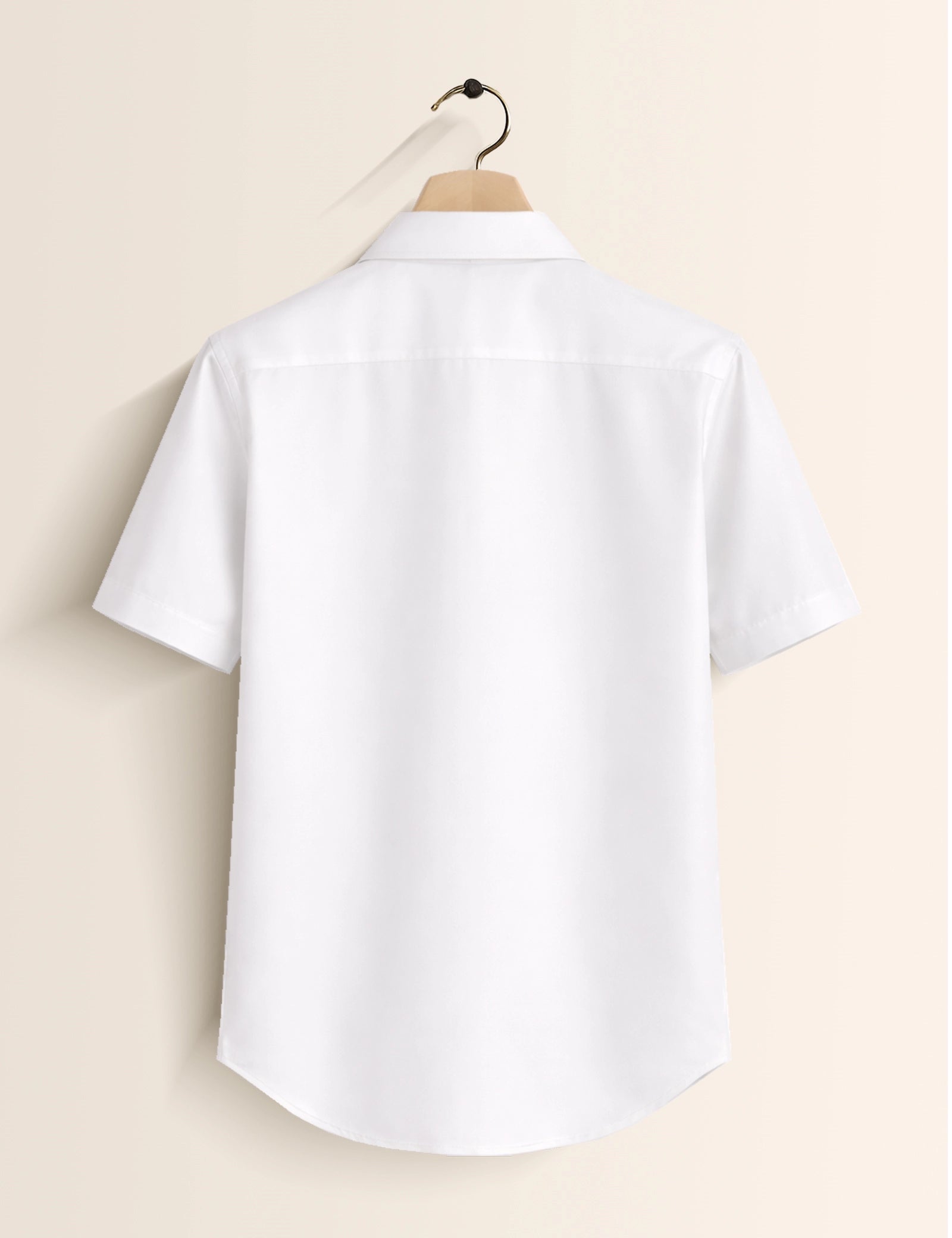White Drawing Mens Classic Half Sleeves Shirt - XPST