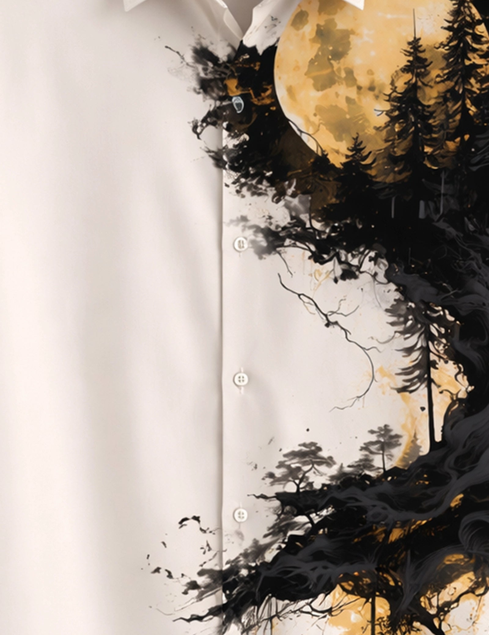 White Moon Mens Classic Half Sleeves Shirt - XPST