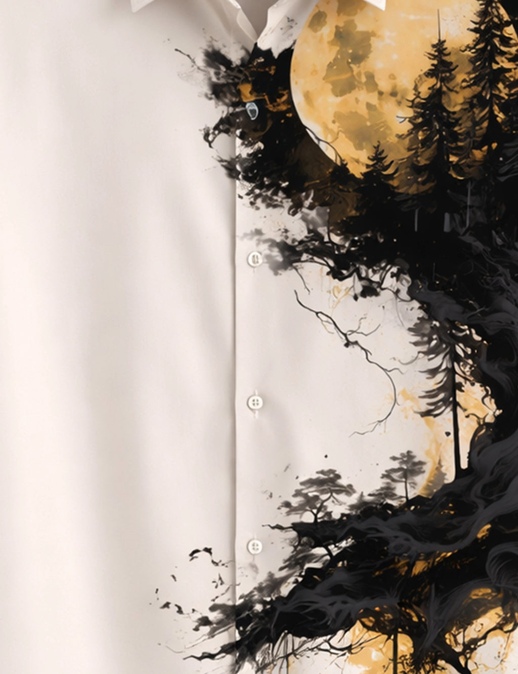 White Moon Mens Classic Half Sleeves Shirt - XPST