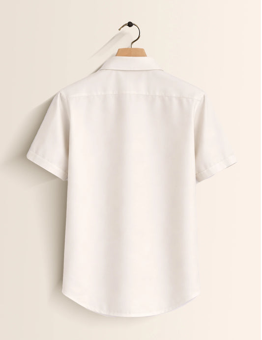 White Moon Mens Classic Half Sleeves Shirt - XPST