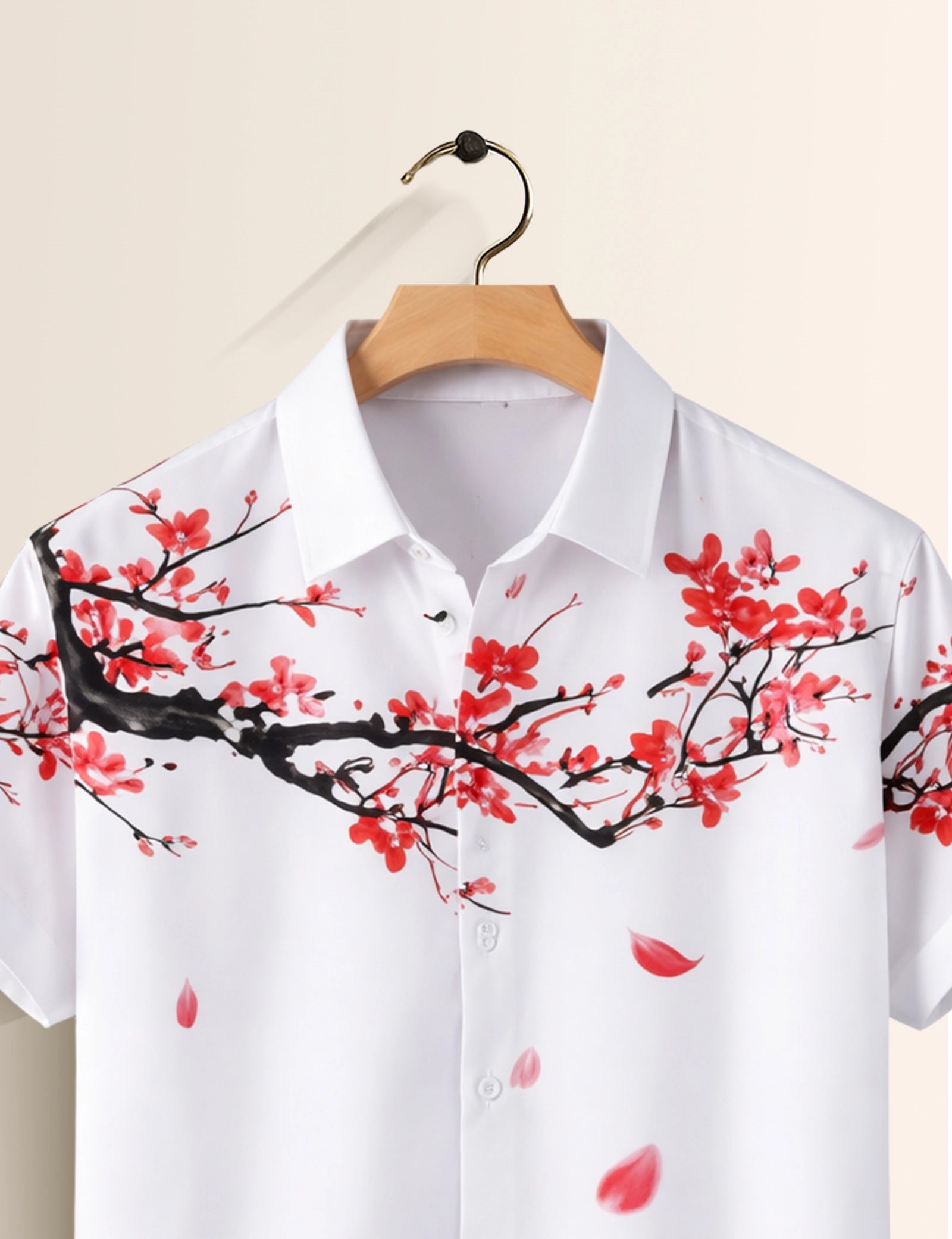 White stem Mens Classic Half Sleeves Shirt - XPST
