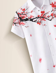 White stem Mens Classic Half Sleeves Shirt - XPST